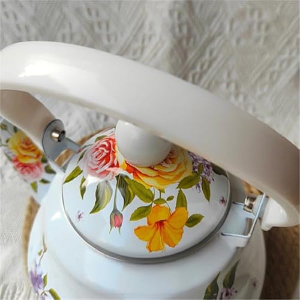 Кухонные чайники Vintage 1 5 л с заварочным корзином стильная эргономичная ручка цветочный узор быстрый нагрев A