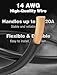 Mellbree 1FT SAE Extension Cord Compatible with NOCO Genius Smart Battery Chargers, 14AWG Heavy Duty SAE Connector Cable, 20A Fuse Waterproof Plug for Motorcycle/ATV/UTV/Auto, Tool-Free