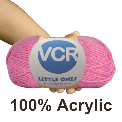 Image of VCR Dark Pink Yarn, 100 Grams Hank, 190 Meters Length, Acrylic Ball for Crochet and Knitting, Soft Crosia Threads, Pack of 1 Yarn, Suitable for DIY Crafts