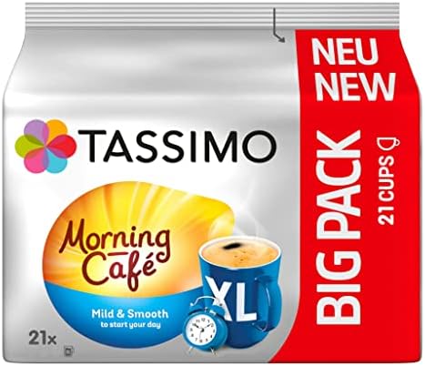Tassimo Kapsułki Morning Café XL Mild & Smooth, 105 kapsułek kawy, 5 sztuk, 5 x 21 napojów