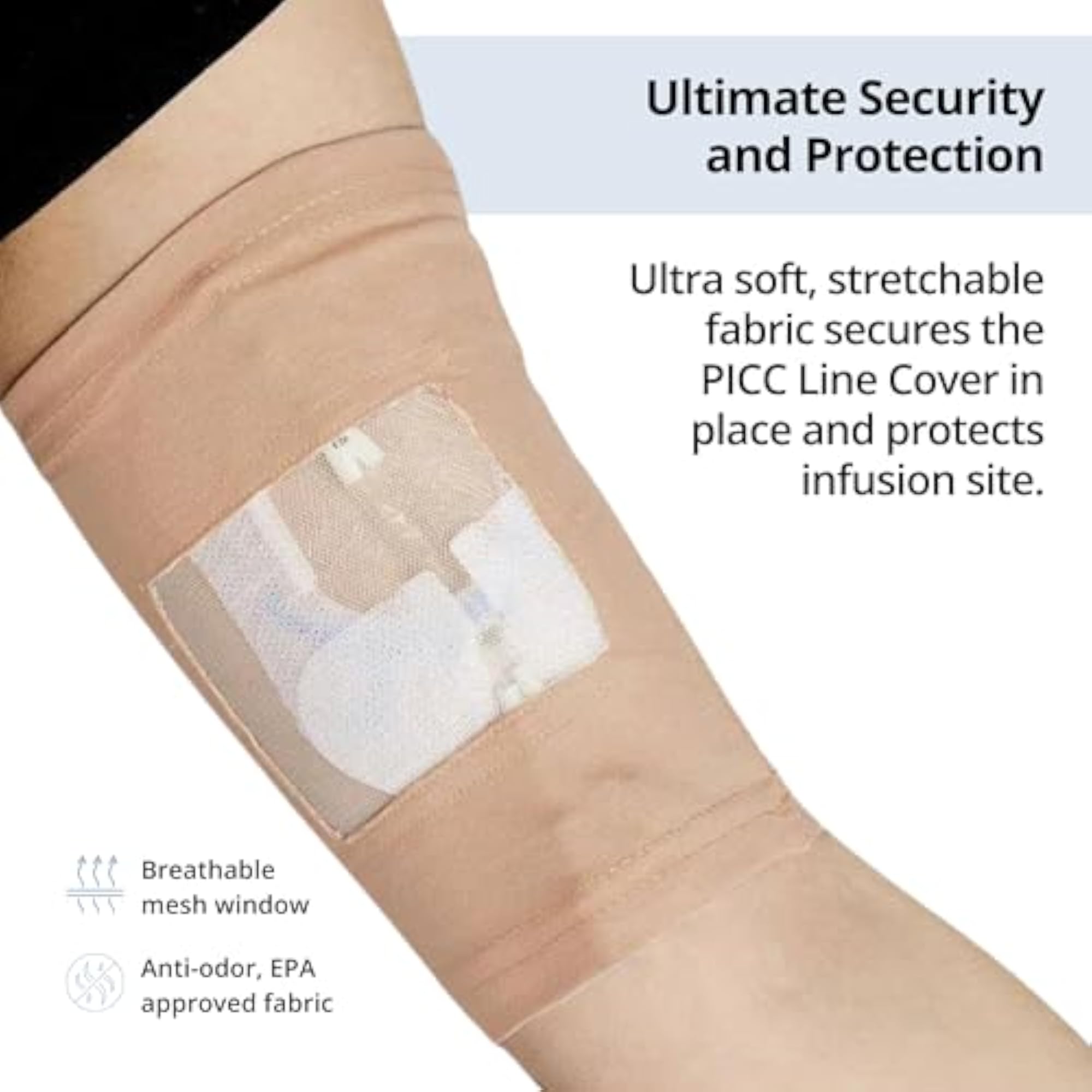 Care+Wear Ultra-Soft Antimicrobial PICC Line Cover, Comfortable and Protective