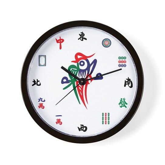 Reloj de pared analógico 10 pulg negro CaféPress miniatura 1