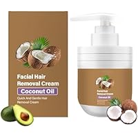 100g Facial Hair Removal Cream,Coconut Oil Facial Depilatory Cream,Gentle Depilatory Cream for Upper Lip & Chin,Moisturizing & Soothing Facial Hair Remover for Women,Chin Hair Removal for Women