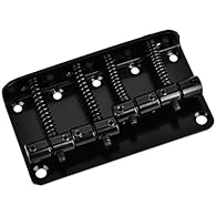 [ METAL CONSTRUCTION] Made of metal material, this bass bridge offers exceptional durability and reliability. [IMPROVED SOUND] This bridge is designed to produce a beautiful sound. It increases the sound quality of your 4-string electric bass guitar ...
