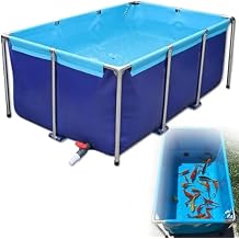 Pool Above Ground Canvas Fish Pond,PVC Canvas for Ponds,Fish Pool for Breeding Koi,Aquaculture Pool, Fish Pool for Breeding Koi,Garden Lrrigation,Cistern,1.5 * 1 * 0.6m
