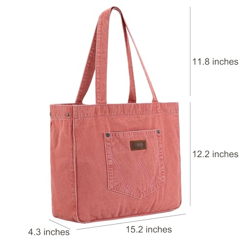 Image of Montana West Wrangler Denim Tote Bag for Women Purses for Work Travel Everyday
