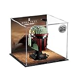 POXL Vitrine für Lego Star Wars Boba Fett Helm 75277 Acryl Schaukasten Display Case Box (Ohne Lego Set )