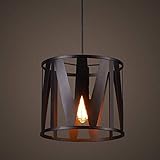 OUUED Einköpfige Eisen-Leuchter, Retro Industrial Design Loft Art Korridor Showroom Restaurant Weinlese-Leuchter Edison-Birne for Foyer, Billiardtisch Licht, Speisezimmer, Urlaub auf dem Bauernhof, Cl