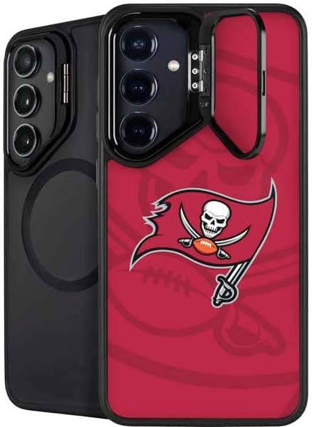 Skinit Kickstand Phone Case Compatible with Galaxy S24 FE - Officially Licensed NFL Tampa Bay Buccaneers Large Logo Design