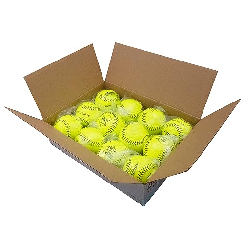 Baden Perfection Leather Softballs - 11\" and 12\" Sizes | Premium Quality for Competitive Play | One Dozen