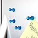24 Blue Push Pin Magnets - Perfect Magnet Set for Maps, Whiteboards, Calendars and Refrigerators