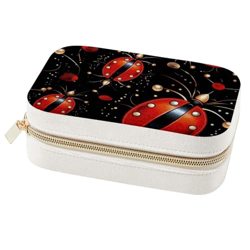 Boîte à bijoux portable Ladybug rangement bagues boucles d'oreilles