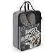 Snow Leopard Shoe Bags for Travel Portable Shoes Pouch with Handle Waterproof Shoes Carrier with Zipper Fashion Sneaker Storage Organizer Gifts for Men And Women