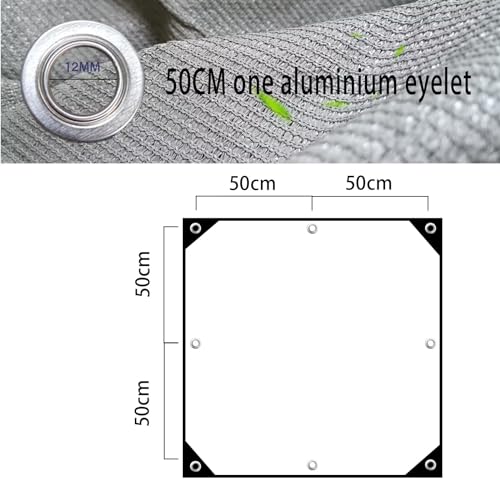 Filet d'ombrage anti-UV avec œillets pour poulailler et jardin - 6