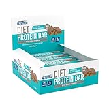 Applied Nutrition Diet Protein Bar, High Protein, Low Sugar Protein Snack Bar with Added Vitamins - Chocolate Carmel Crisp (12 x 45g)