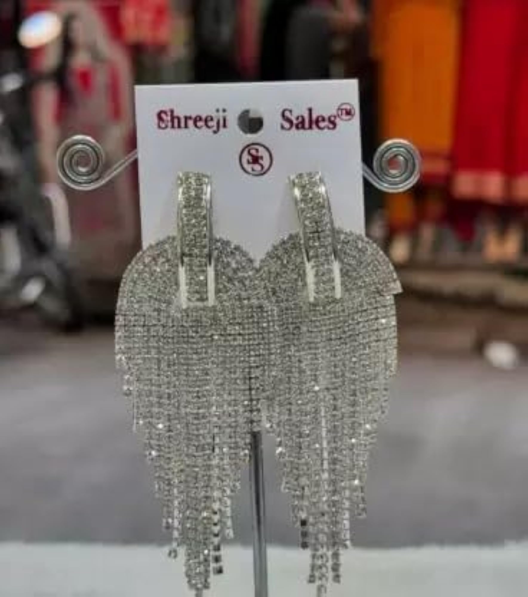 Layered Rhinestone-Studded Earrings Set for Women and Girls