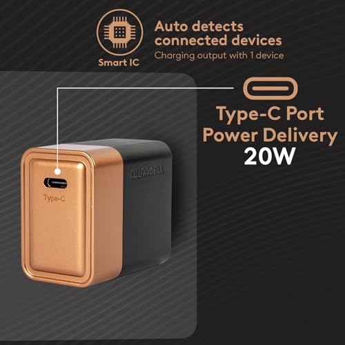 Image of DURACELL 20 Watts Fast Wall Charger Adapter, 1 USB C, Fast Charging Compatible with iPhone, iPad, Samsung Galaxy, Note, Redmi, Mi, Oneplus, Oppo, Vivo Smartphones, DU066