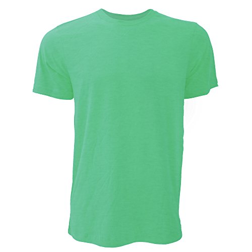 Canvas Unisex Jersey Crew Neck Short Sleeve T-Shirt (M) (Heather Kelly Green)