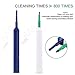 2pcs Fiber Optic Cleaner Fiber Optic connectors Cleaning,Fiber Optic Cleaner Pen Over 800 Cleans For L C 1.25mm 2.5mm SC/ST STE2000 One Click Fiber Cleaning Pen(Blue+White,size:6.9*0.7*0.7 inch)