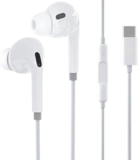 iMangoo USB C Headphones Type C Earphones for Samsung S20 FE A53 A33,in Ear Wired Earbuds Headphones HiFi Stereo with Mic and Volume Control for Galaxy Z Flip 4 S22 Ultra S21 S23+ Pixel 6a 6 Oneplus