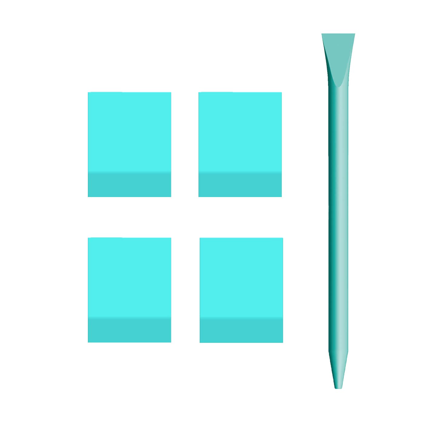 DGAGA Chalk Paste Mini Squeegee with Rubber Sticks Set, 5PCS Self Adhesive Screen Stencil Squeegees Screen Printing Scraper Tools for applying chalk paint or ink, Crafts, DIY projects