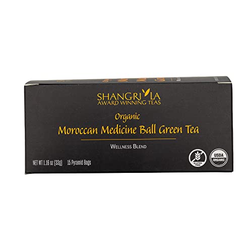 Shangri La Wellness Tea, Organic Moroccan Medicine Ball, 2 Pack 15 Sachet Tea Bags