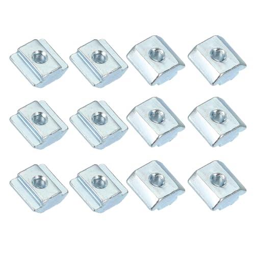 PATIKIL M5 Sliding T Nuts, 12 Pcs Hammer Head Fastener Nut Thread T Slide Drop in Nuts for European Standard 4545 Series 10 mm T-Slot Aluminum Extrusion Profile