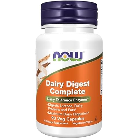 NOW Dairy Digest Complete, 90 Veg Capsules Cover