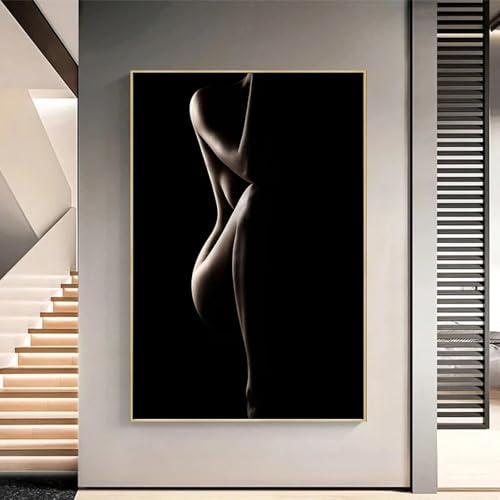 Toile art mural de peinture corporelle abstraite de femme sexy pour déco chambre
