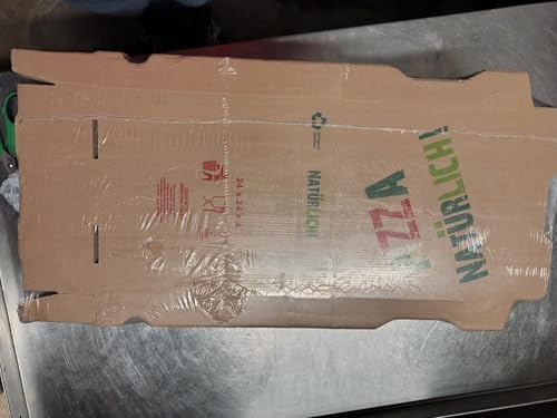 Nette 100 Pizzakartons Francia PIZZA NATÜRLICH! FSC®-zertifiziert (24x24x4cm)