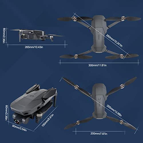 Quadcopter de controle remoto, drone de controle remoto sg907 max gps com câmera dupla 5g wifi fotog