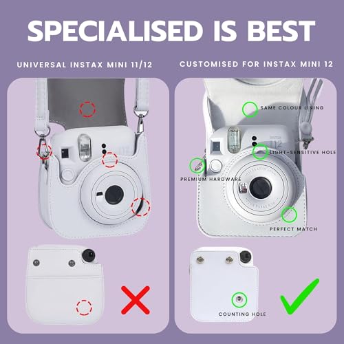 Clikoze Paquete de cámara instantánea con cámara Fujifilm Mini 12 Lilac Morado, película Fujifilm 40 Shot, funda Clikoze Mini 12, mini álbum libro, pegatinas de película, filtros de color y accesorios - imagen 4