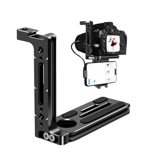 Camera L Bracket for Live,Tripod Quick Release Plate with Arca Rail Compatible with Sony Canon Nikon Bmpcc DJI/Zhiyun Gimbal Tripod Monopod for Vlog by SHOOTPRO - Used condition - US$25.36