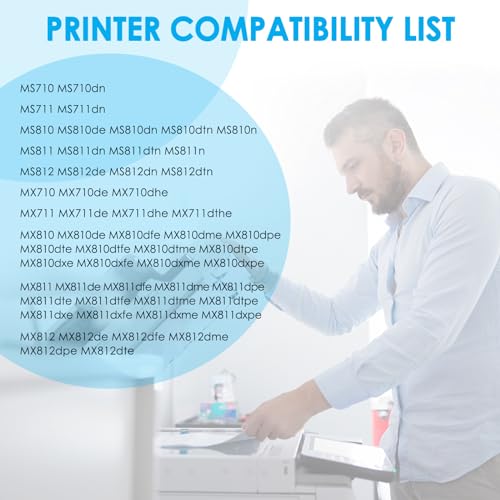 Image of LeciRoba Compatible 52D1H00 521H Black Toner Cartridge for Lexmark, 2-Pack
