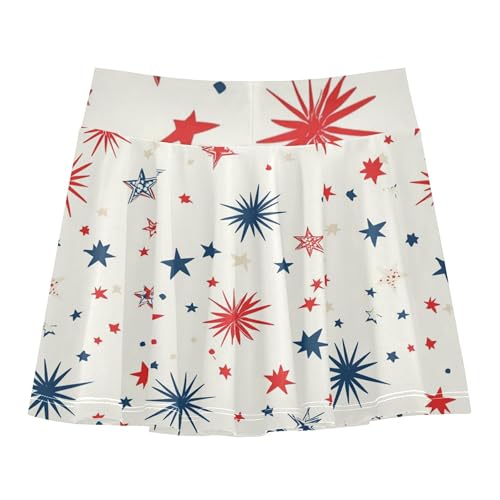 linqin Girls Athletic Skirts with Shorts Flowy Little Girl Active Skort Skort Kids with Pockets2