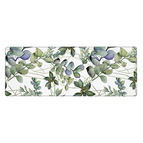 Grand tapis de souris eucalyptus 80x30 cm pour éviter les glissements