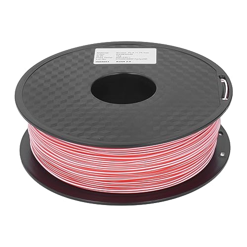 Filamento PLA para impresora 3D de doble color rojo blanco 1.75mm sin enredos para DIY