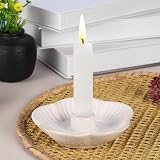 PATIKIL Portavelas Cerámica, Portavelas Cónico Cerámica 1 Pulgada Diámetro Interior Plato Estilo Nórdico Centro Mesa Bodas Fiestas Cenascoraciónl Hogar