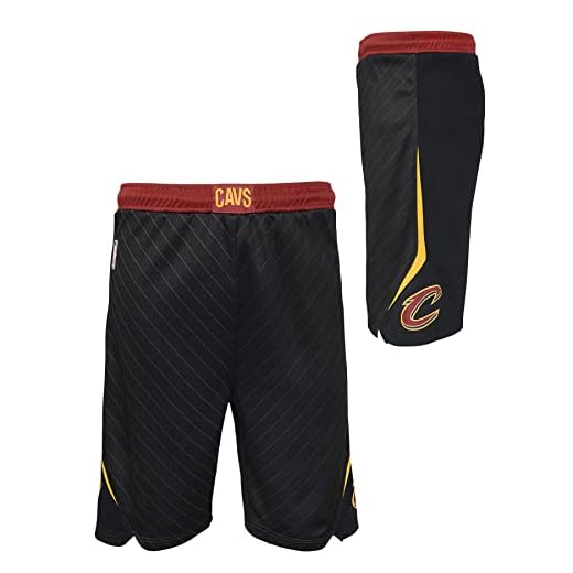 Outerstuff NBA Youth Boys (8-20) Cleveland Cavaliers Swingman Statement Shorts, Medium (10-12)