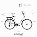F.lli Schiano E- Moon, Bicicletta Elettrica da Città, Adulto, Donna, Bianca, 28''