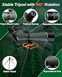 opaita 25-75x80 Spotting Scope with Tripod & Phone Adapter - High Power HD Waterproof Spotting Scope for Bird Watching, Target Shooting & Range - BAK4 Prism FMC Lens for Crystal Clear View - Image 5