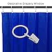 AMZSEVEN 40 Pack Curtain Rings with Clips, Drapery Clips with Rings, Drapes Rings 1.26 in Interior Diameter, Fits up to 1 in Curtain Rod, White