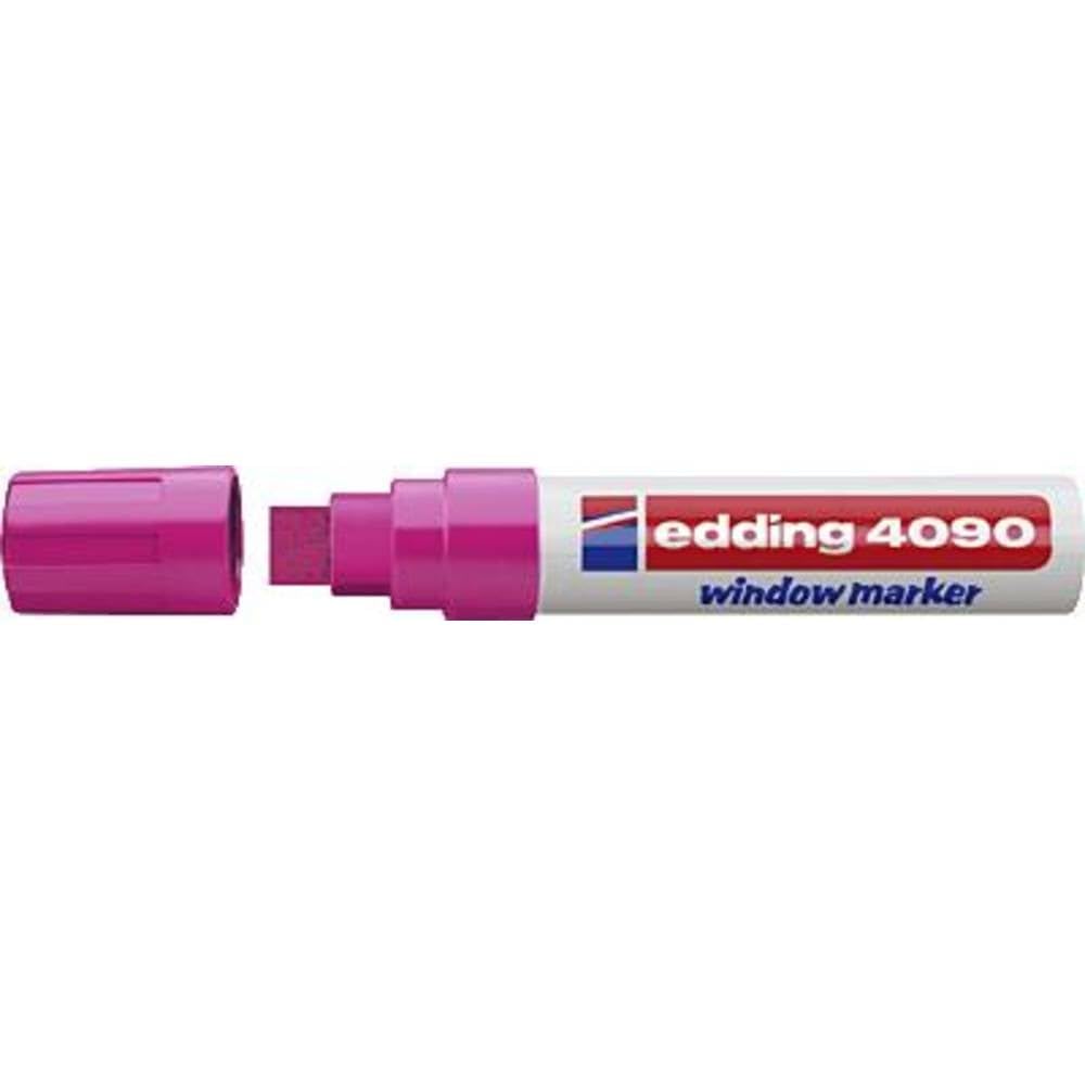 edding 4090 tebeşir kalemi - fosforlu pembe - 1 tebeşir kalemi - 4-15 mm kesik ucu