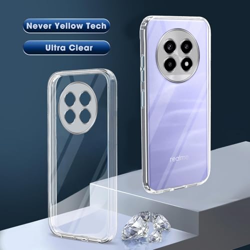 Image of Jkobi Back Cover for Realme 14 Pro Lite (Silicone Clear Shockproof Case with Camera Protection | Soft and Flexible | Transparent)