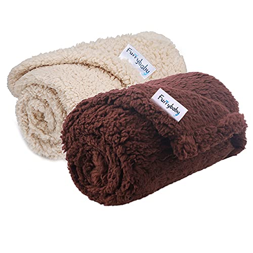 Premium Fleece Dog Blanket for Dogs & Cats - Furrybaby Soft & Warm Pet Throw, 24x32 inches