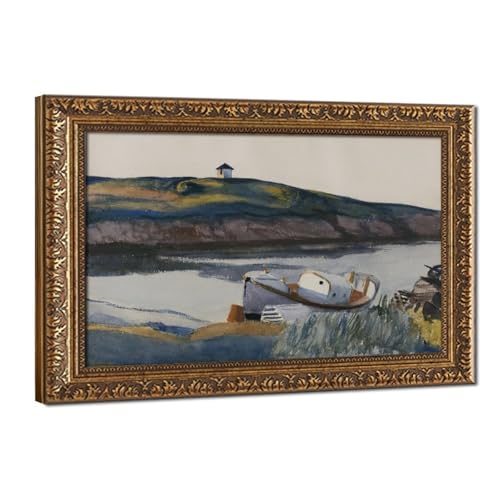 Impression sur toile Coast Guard Cove par Edward Hopper cadre bureau 61x91 cm