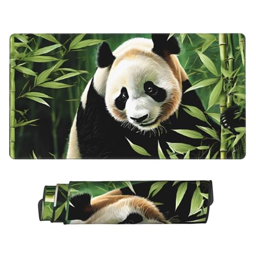 Tapis de souris de jeu extra large panda noir 75x40 cm