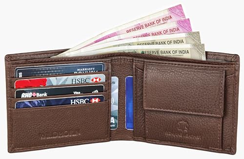 Image of WildHorn Gift Hamper for Men I RFID Protected Leather Wallet & Belt Combo Gift Set I Gift for Friend, Boyfriend,Husband,Father, Son Etc (Black & Walnut)