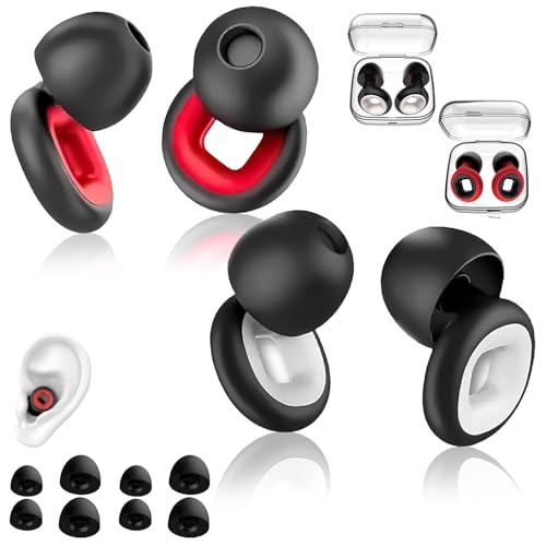 Srup 2 Stuks soorten Specimen, Herbruikbare motorgeluiden -reducerende oordoppen, Oordoppen voor slaap- en geluidsreductie, Herbruikbare artevive -oordopjes (Rood, Wit)