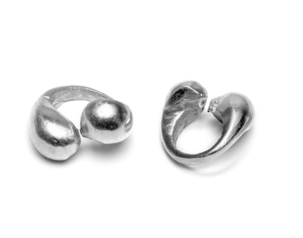 VestopazzoPeruvian Style Ring, Bague 2 Goutte Cross, Adjustable Size, One Size. Craftsmanship. Aluminio100% Recycled AL16225, Aluminium, No Gemstone